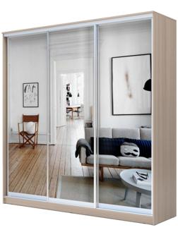 Шкаф-купе Хит-24-20-555, 2000×620×2400 мм, зеркало, цвет ясень шимо светлый