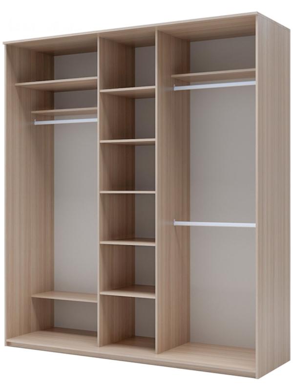 Шкаф-купе Хит-24-20-555, 2000×620×2400 мм, зеркало, цвет ясень шимо светлый