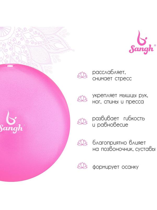 Мяч для йоги и пилатеса Sangh, d=25 см, 100 г, цвет розовый