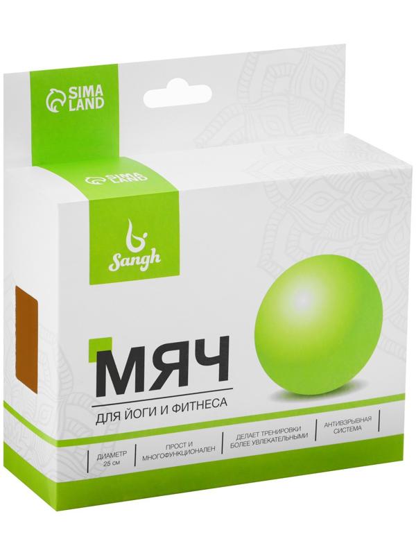 Мяч для йоги и пилатеса Sangh, d=25 см, 100 г, цвет серый