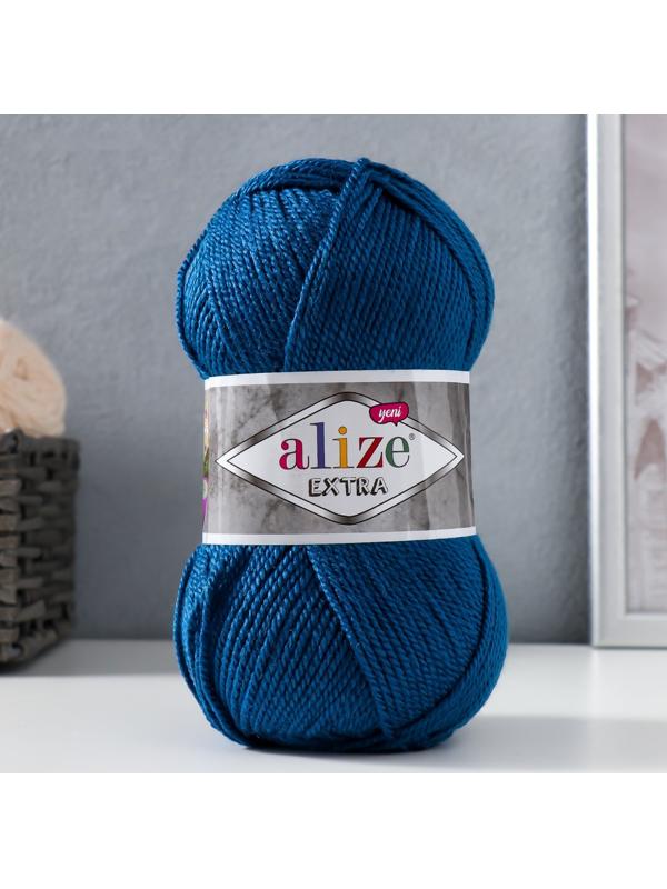 Пряжа для вязания спицами, крючком ALIZE, Extra, 100% акрил, 220 м/100 г, (409 джинс)