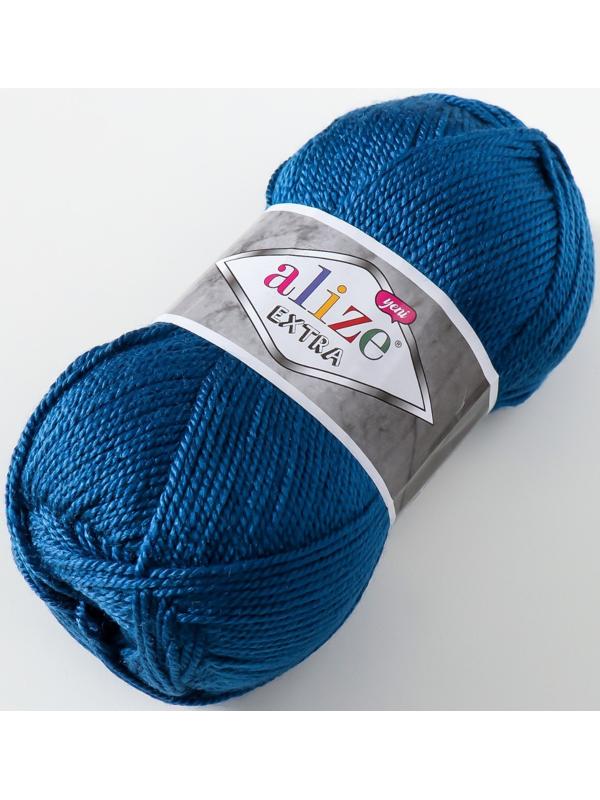 Пряжа для вязания спицами, крючком ALIZE, Extra, 100% акрил, 220 м/100 г, (409 джинс)