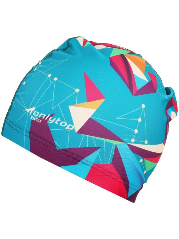 Шапочка для плавания взрослая ONLYTOP Swim, тканевая, обхват 54-60 см