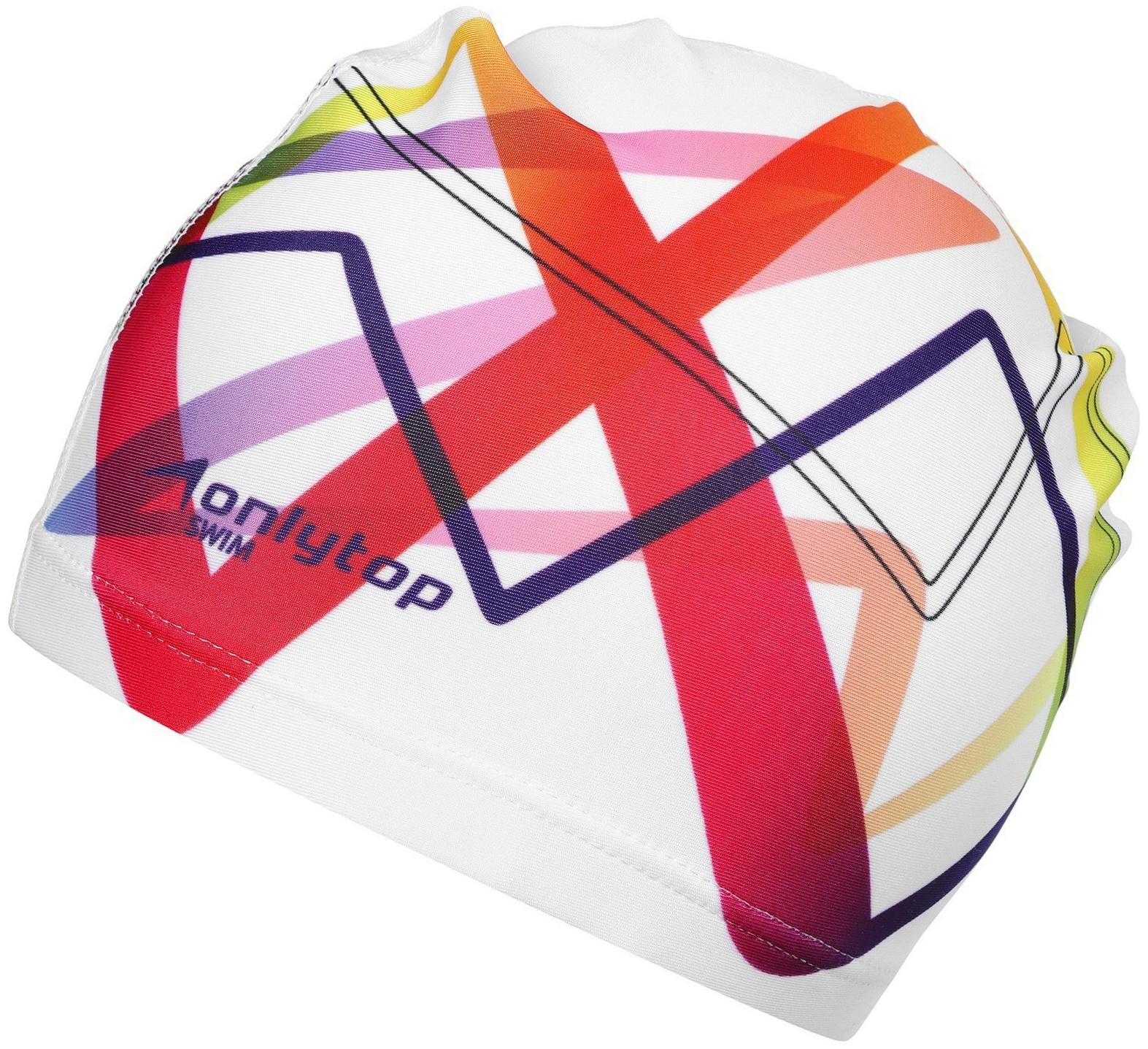 Шапочка для плавания взрослая ONLYTOP Swim, тканевая, обхват 54-60 см