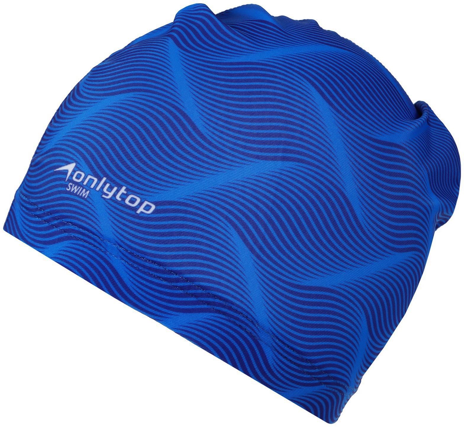 Шапочка для плавания взрослая ONLYTOP Swim, тканевая, обхват 54-60 см