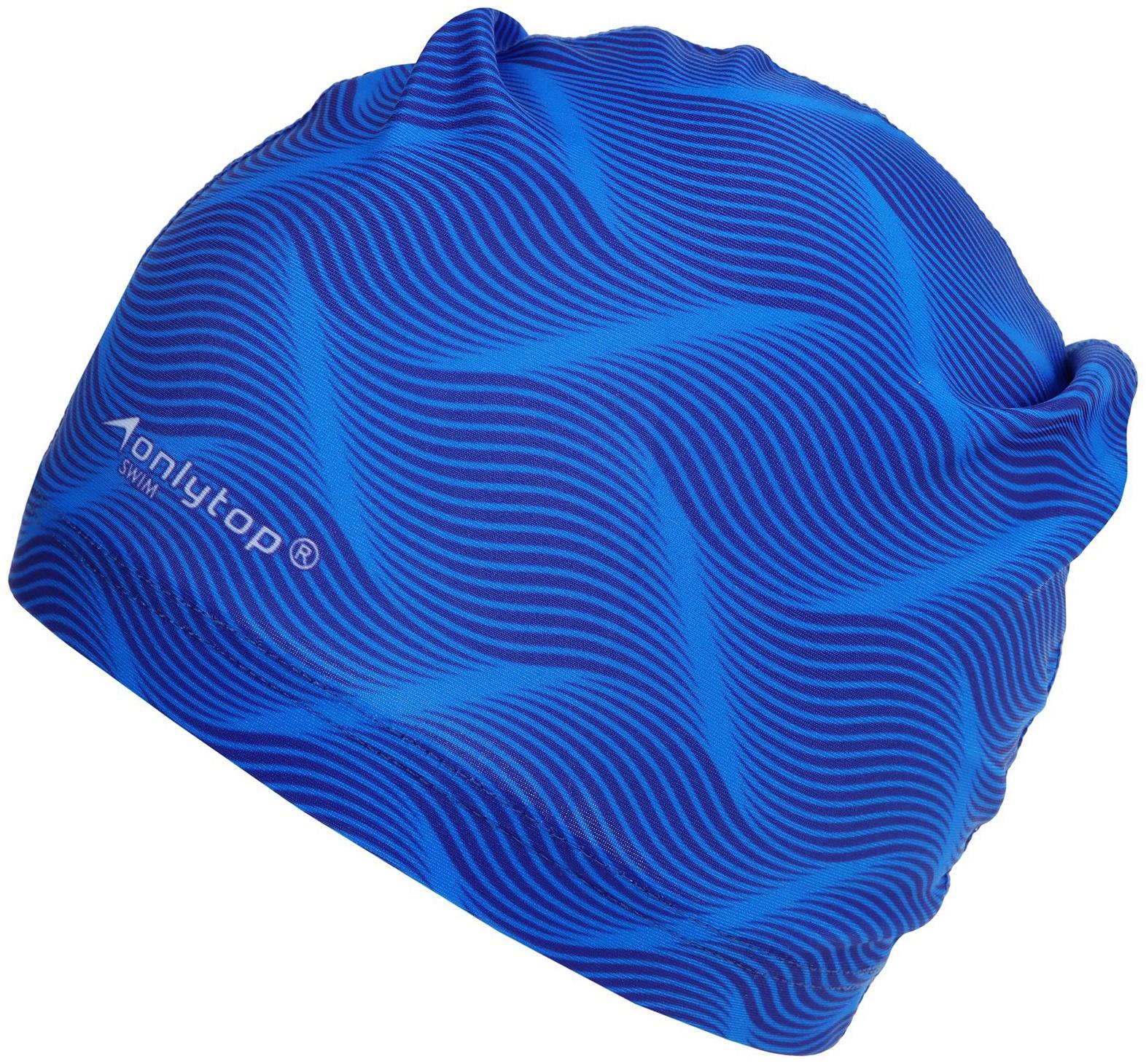 Шапочка для плавания взрослая ONLYTOP Swim, тканевая, обхват 54-60 см