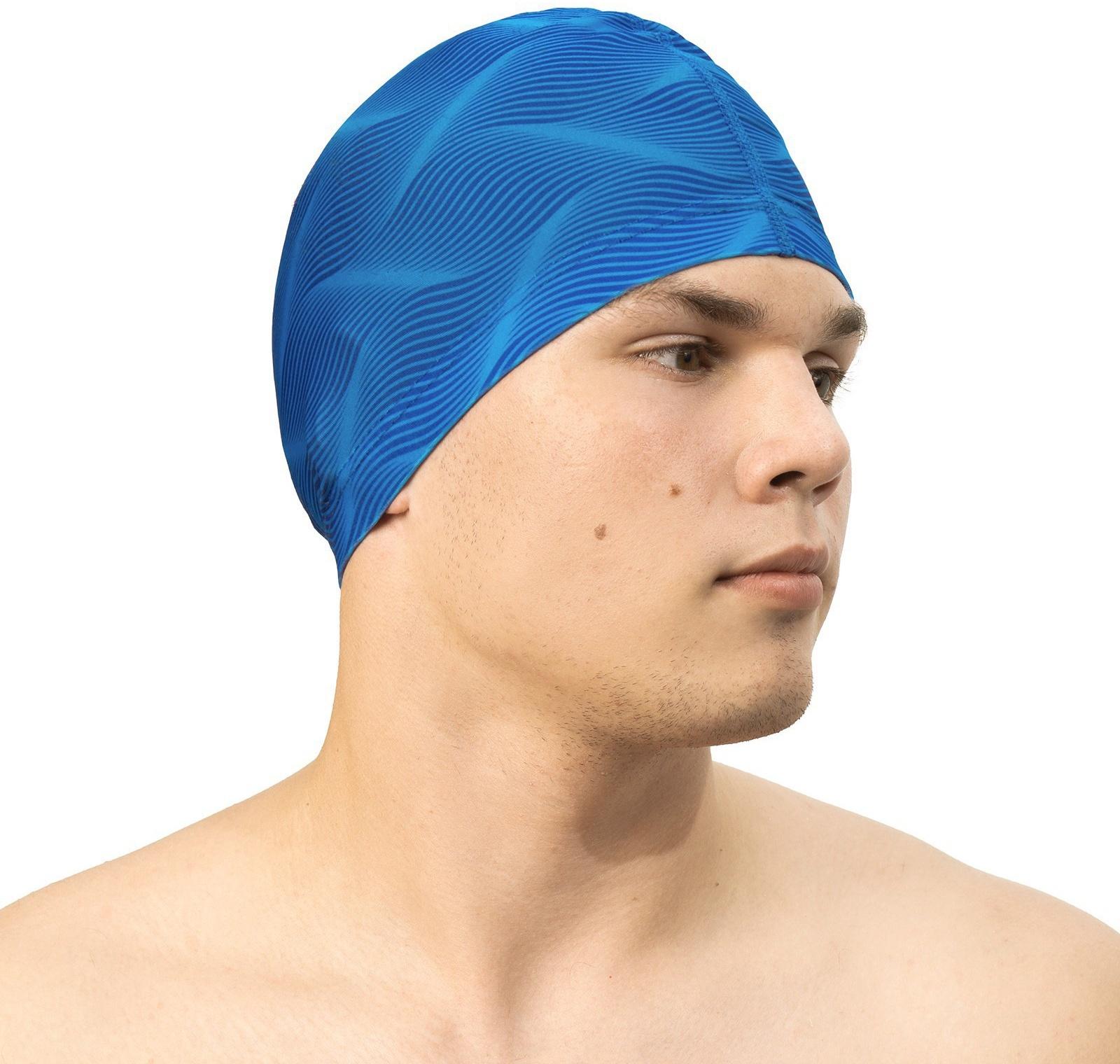 Шапочка для плавания взрослая ONLYTOP Swim, тканевая, обхват 54-60 см