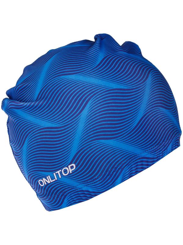 Шапочка для плавания взрослая ONLYTOP Swim, тканевая, обхват 54-60 см