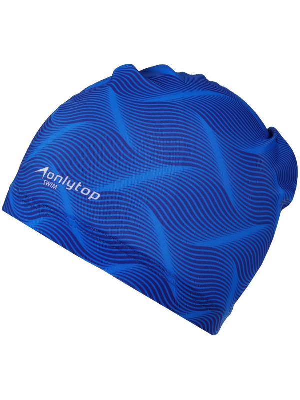Шапочка для плавания взрослая ONLYTOP Swim, тканевая, обхват 54-60 см