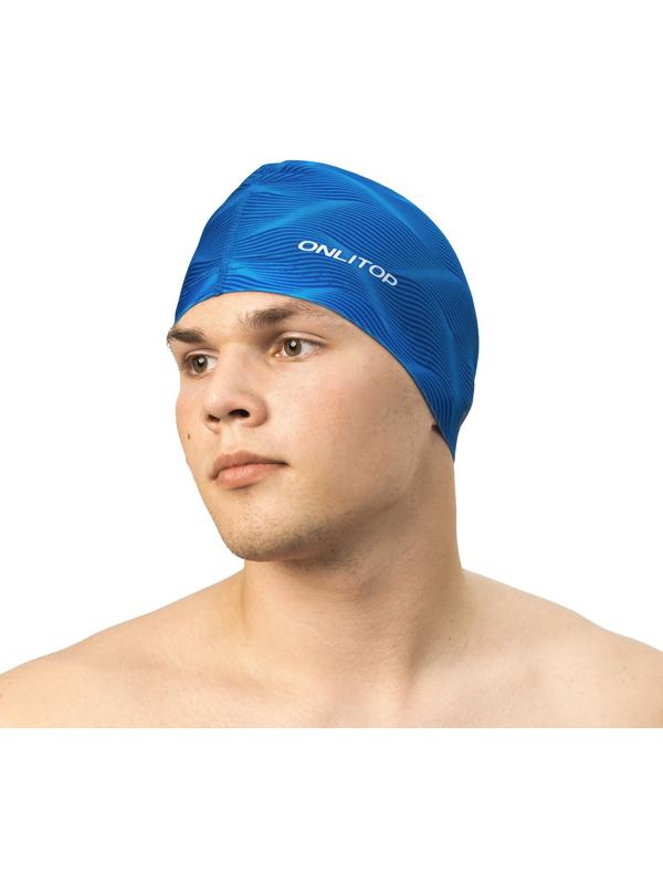 Шапочка для плавания взрослая ONLYTOP Swim, тканевая, обхват 54-60 см