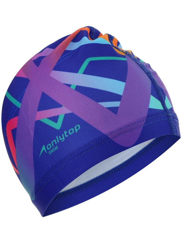 Шапочка для плавания взрослая ONLYTOP, тканевая, обхват 54-60 см