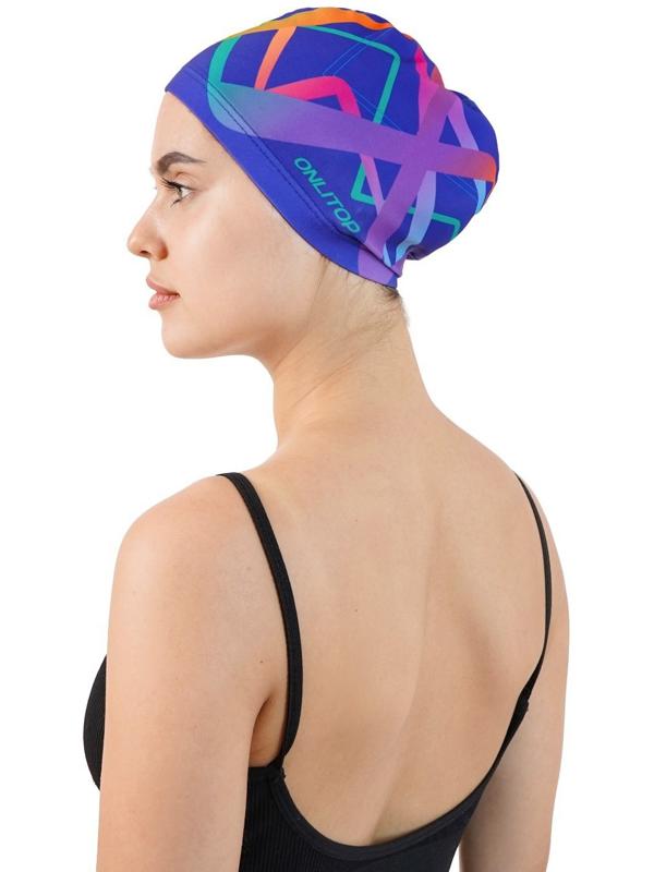 Шапочка для плавания взрослая ONLYTOP, тканевая, обхват 54-60 см