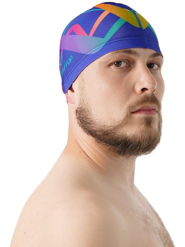 Шапочка для плавания взрослая ONLYTOP, тканевая, обхват 54-60 см