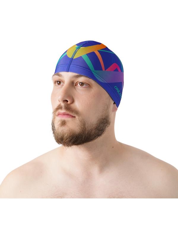 Шапочка для плавания взрослая ONLYTOP, тканевая, обхват 54-60 см