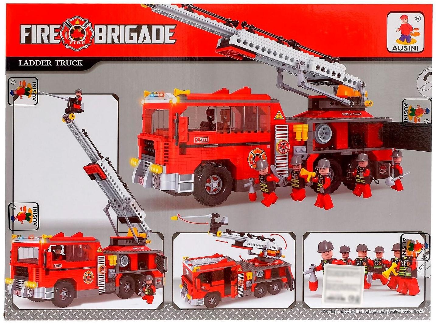 Конструктор Пожарная команда «Машина», 939 деталей