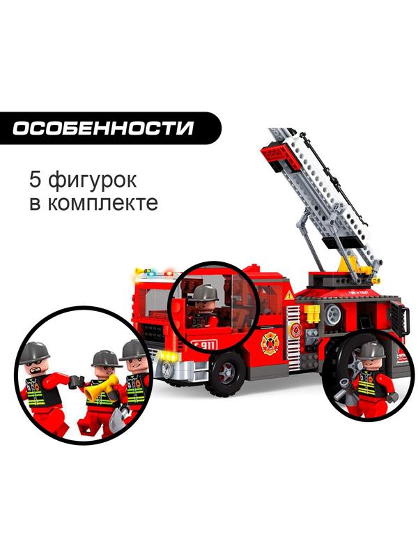 Конструктор Пожарная команда «Машина», 939 деталей