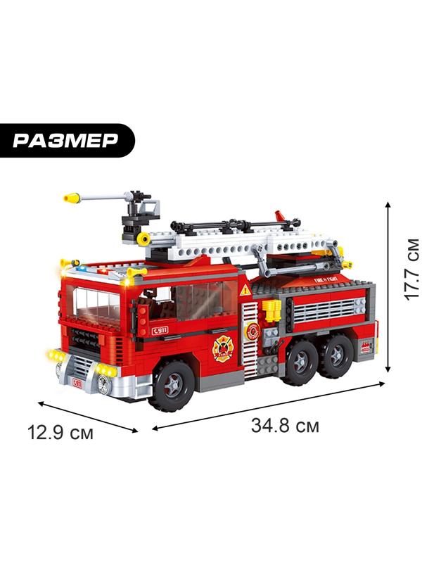 Конструктор Пожарная команда «Машина», 939 деталей