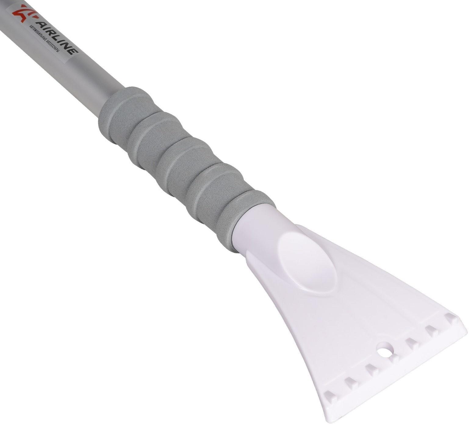 Щётка от снега и льда с мягкой распушённой щетиной Airline, телескопическая рукоятка, 90 см