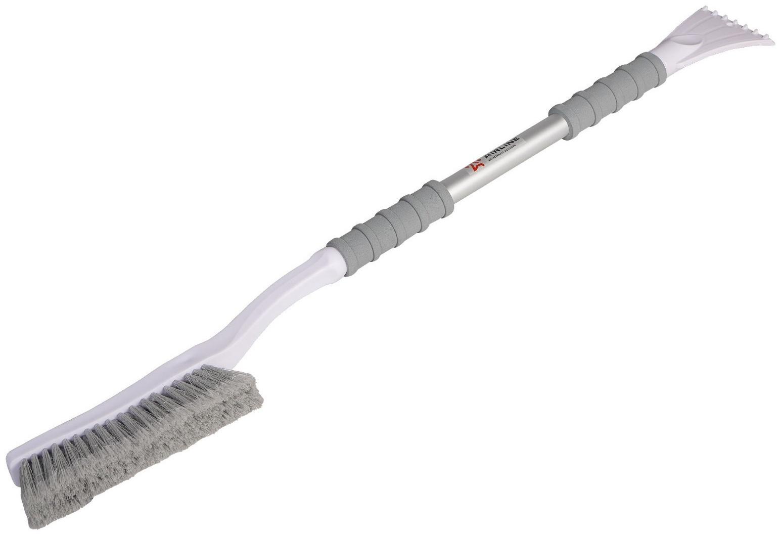 Щётка от снега и льда с мягкой распушённой щетиной Airline, телескопическая рукоятка, 90 см