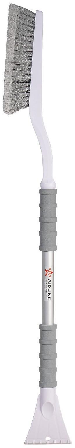 Щётка от снега и льда с мягкой распушённой щетиной Airline, телескопическая рукоятка, 90 см