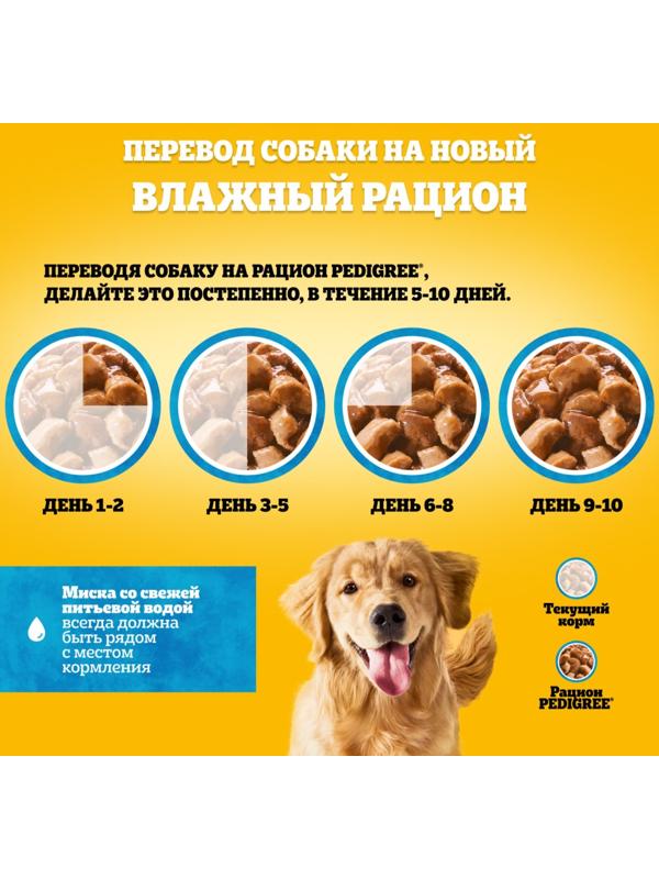 Влажный корм Pedigree для собак всех пород, кролик/индейка в соусе, пауч, 85 г