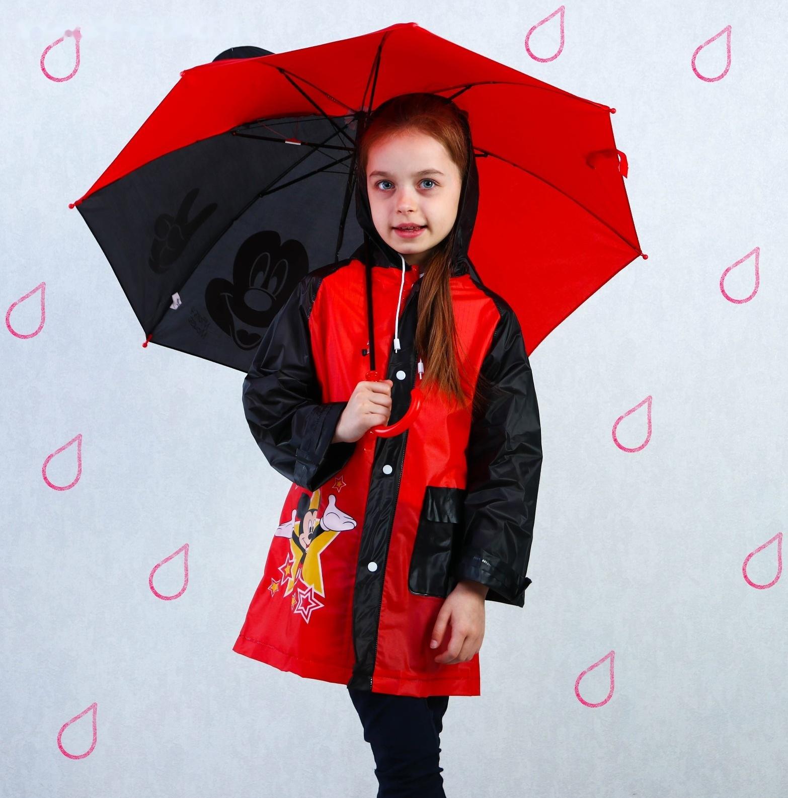 Зонт детский с ушами «Привет», Ø 70 см, Микки Маус