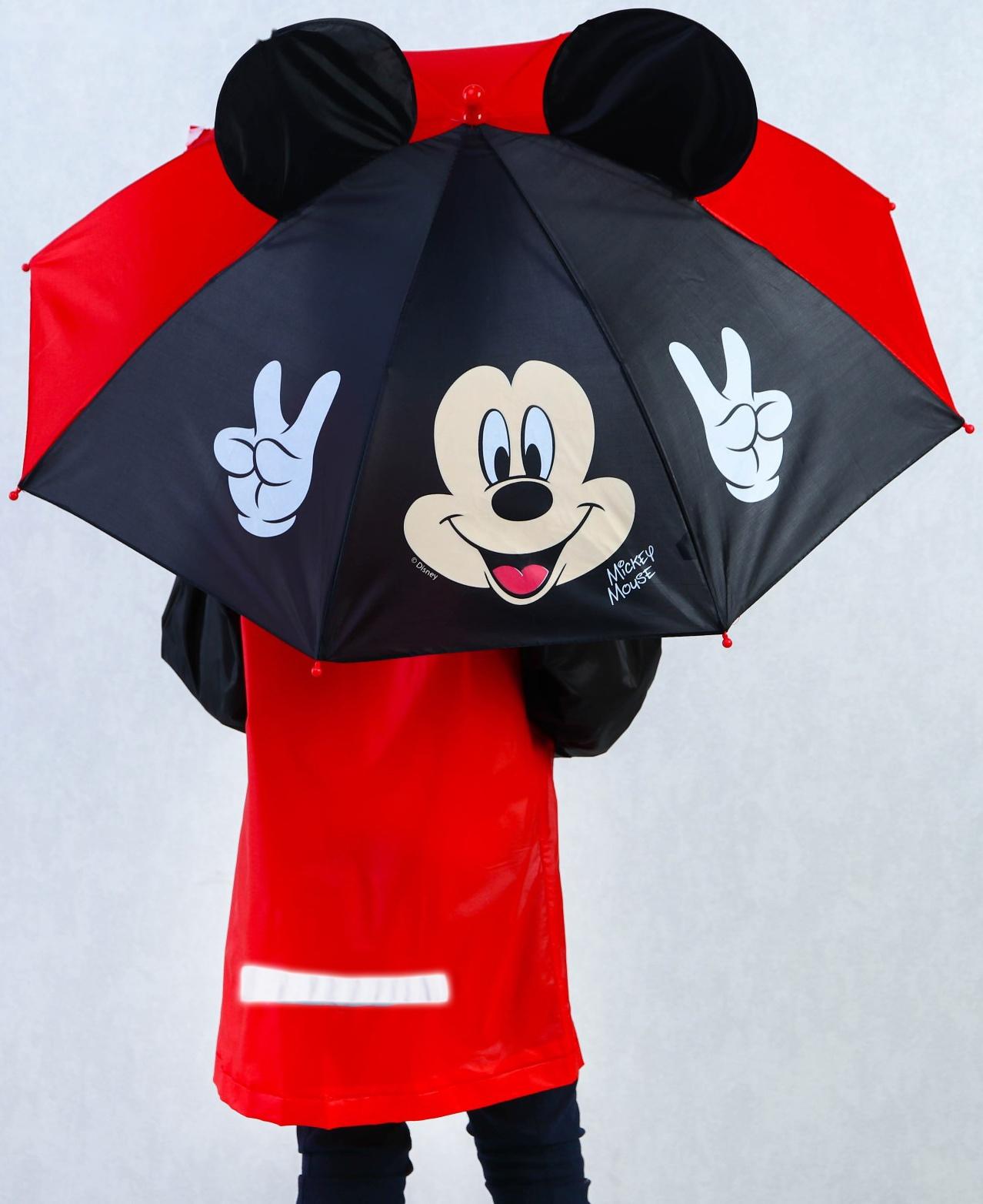 Зонт детский с ушами «Привет», Ø 70 см, Микки Маус