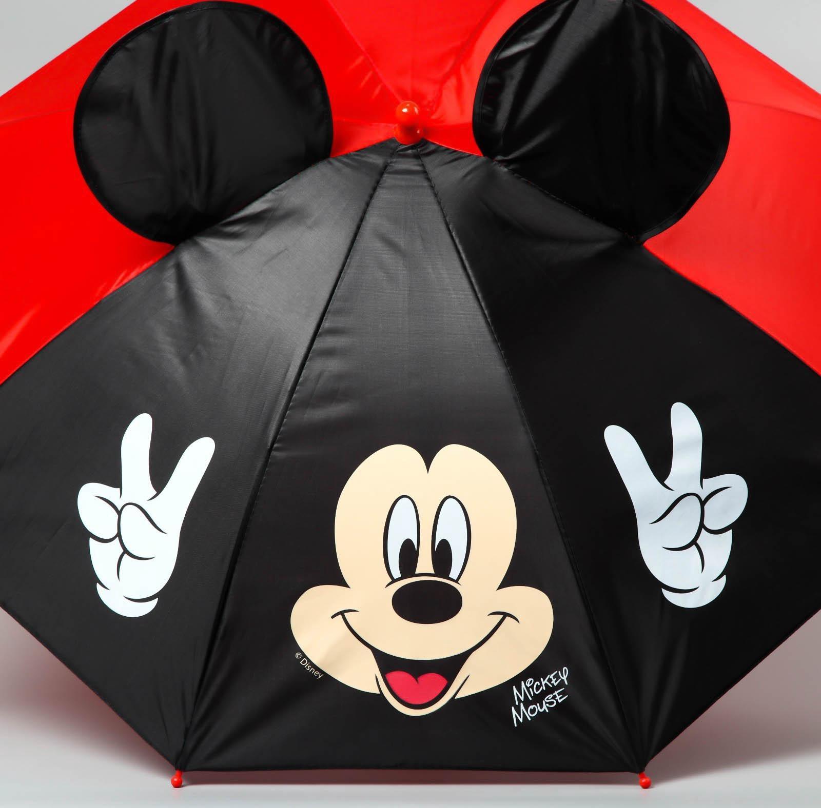 Зонт детский с ушами «Привет», Ø 70 см, Микки Маус