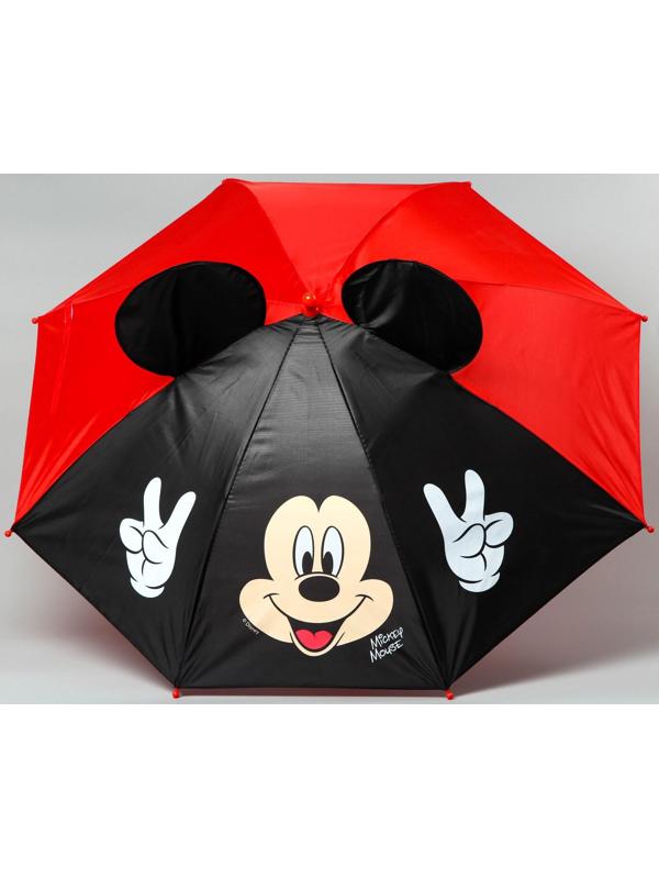 Зонт детский с ушами «Привет», Ø 70 см, Микки Маус