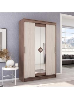 Шкаф-купе «Агат», 1400×2140×465 мм, ясень шимо темный/ясень шимо светлый