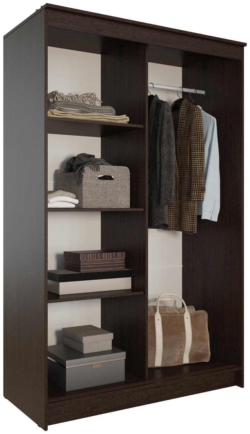 Шкаф-купе «Элегант», 1260×2000×590 мм, дуб венге/сосна лоредо