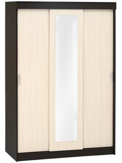 Шкаф-купе «Бася», 2100×1400×570 мм, венге/дуб молочный