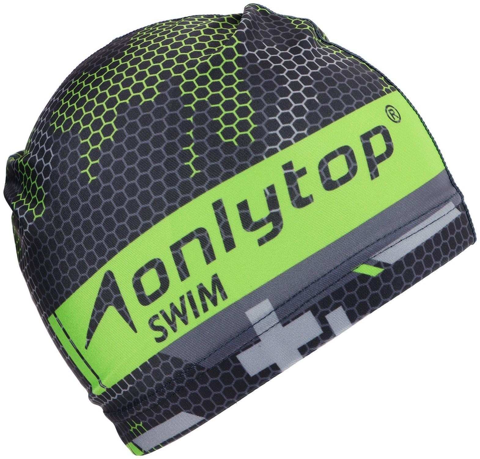 Шапочка для плавания ONLYTOP взрослая, тканевая, обхват 54-60 см