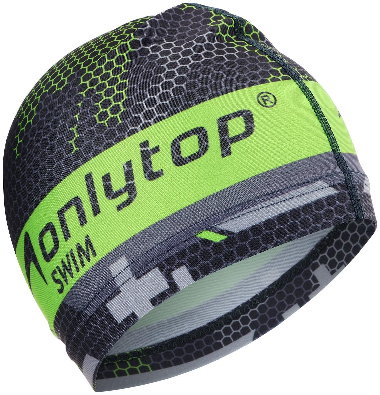 Шапочка для плавания ONLYTOP взрослая, тканевая, обхват 54-60 см