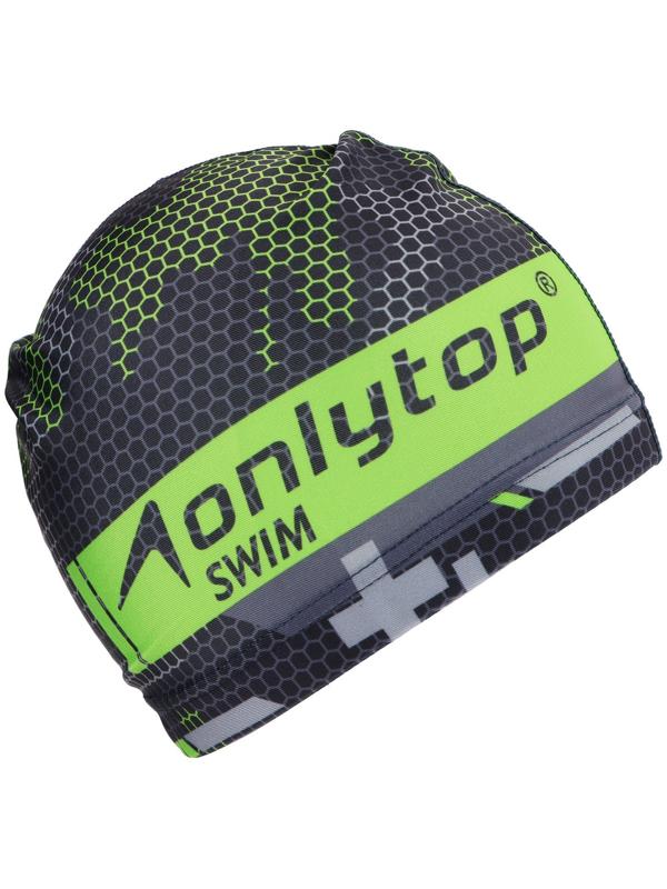 Шапочка для плавания ONLYTOP взрослая, тканевая, обхват 54-60 см