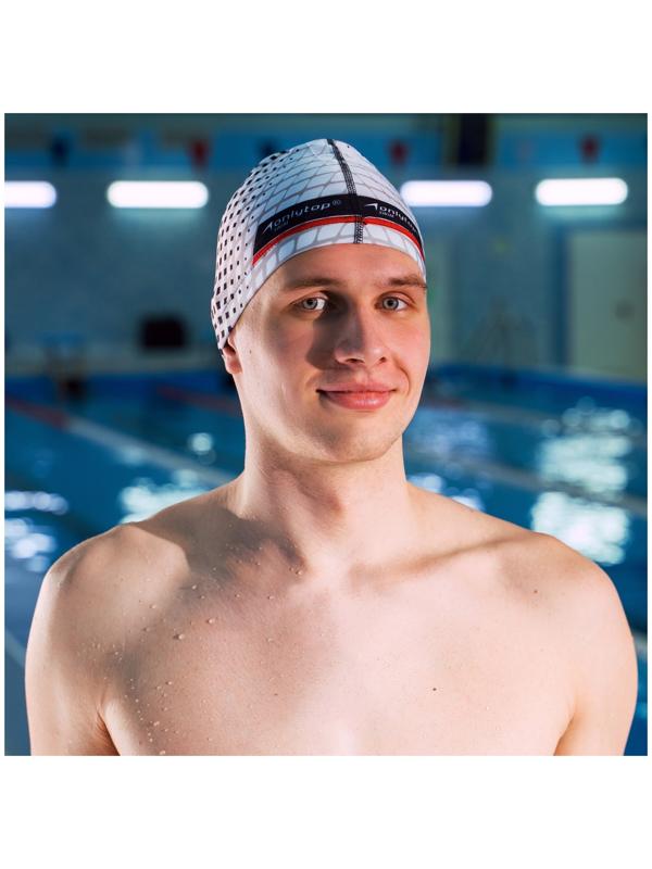 Шапочка для плавания взрослая ONLYTOP, тканевая, обхват 54-60 см