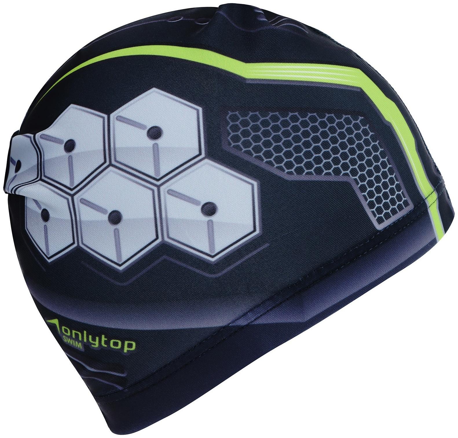 Шапочка для плавания взрослая ONLYTOP, тканевая, обхват 54-60 см