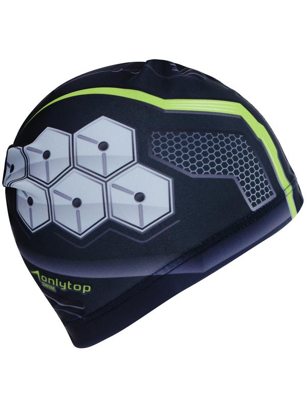 Шапочка для плавания взрослая ONLYTOP, тканевая, обхват 54-60 см