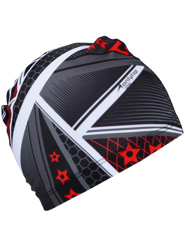 Шапочка для плавания взрослая ONLYTOP, тканевая, обхват 54-60 см