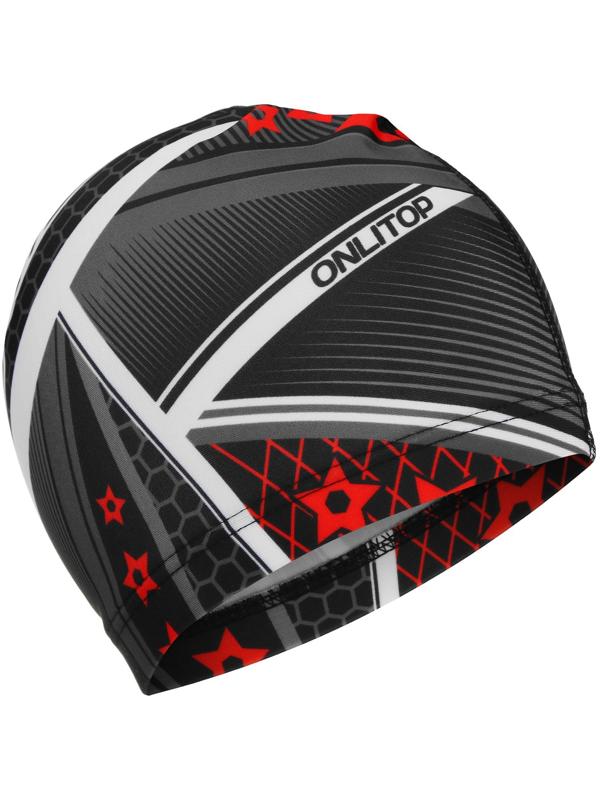 Шапочка для плавания взрослая ONLYTOP, тканевая, обхват 54-60 см