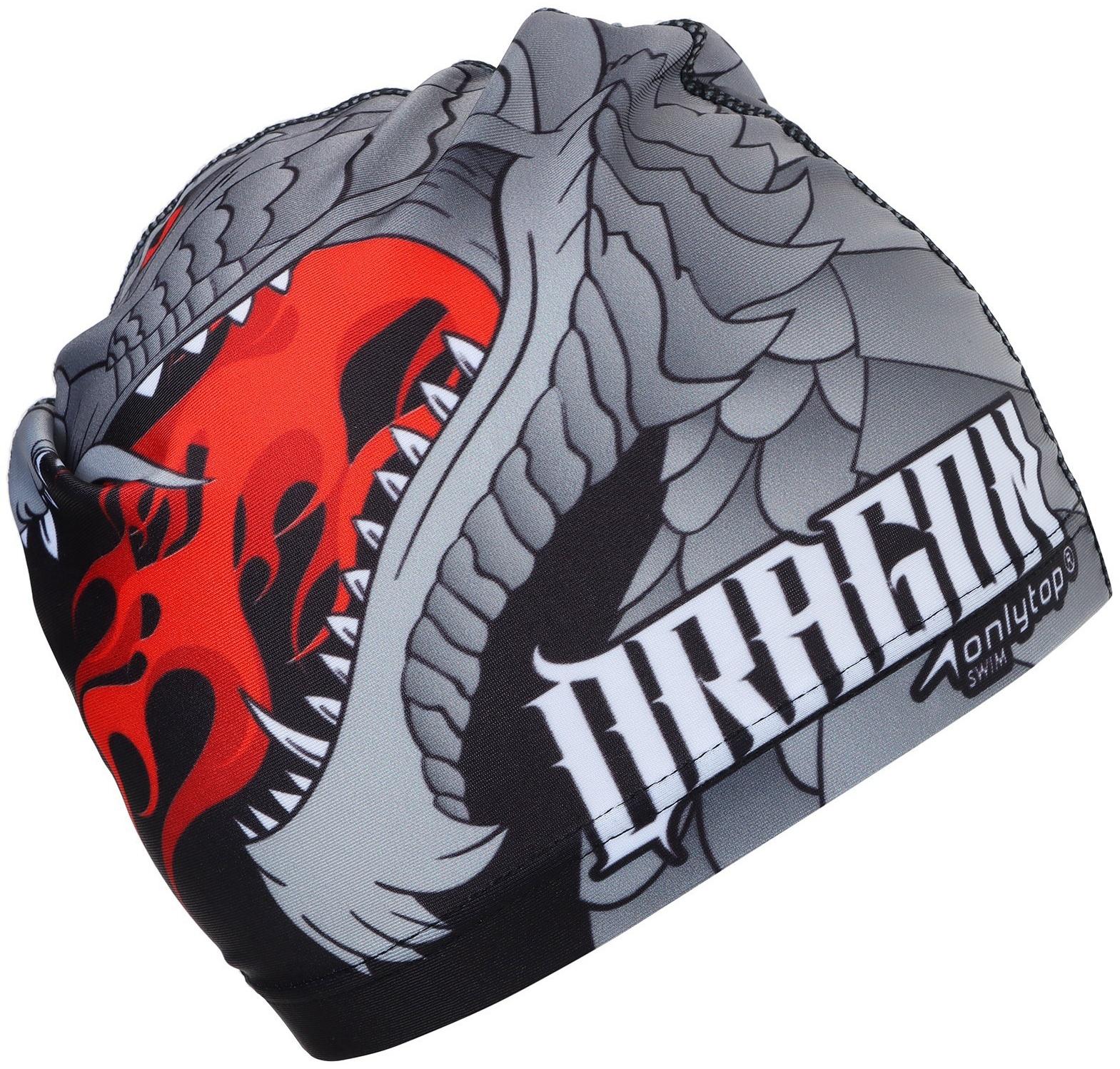 Шапочка для плавания взрослая ONLYTOP, тканевая, обхват 54-60 см