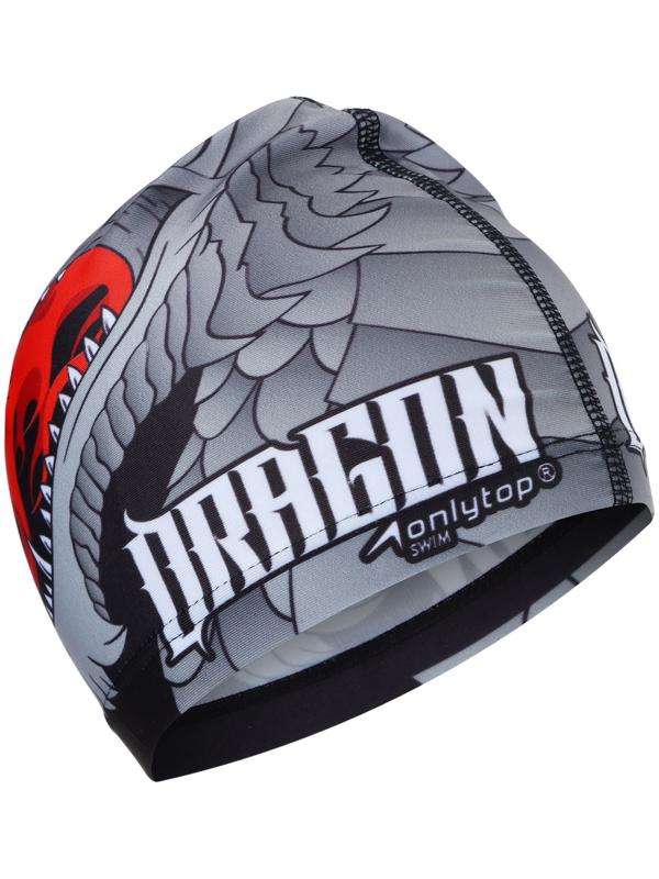 Шапочка для плавания взрослая ONLYTOP, тканевая, обхват 54-60 см