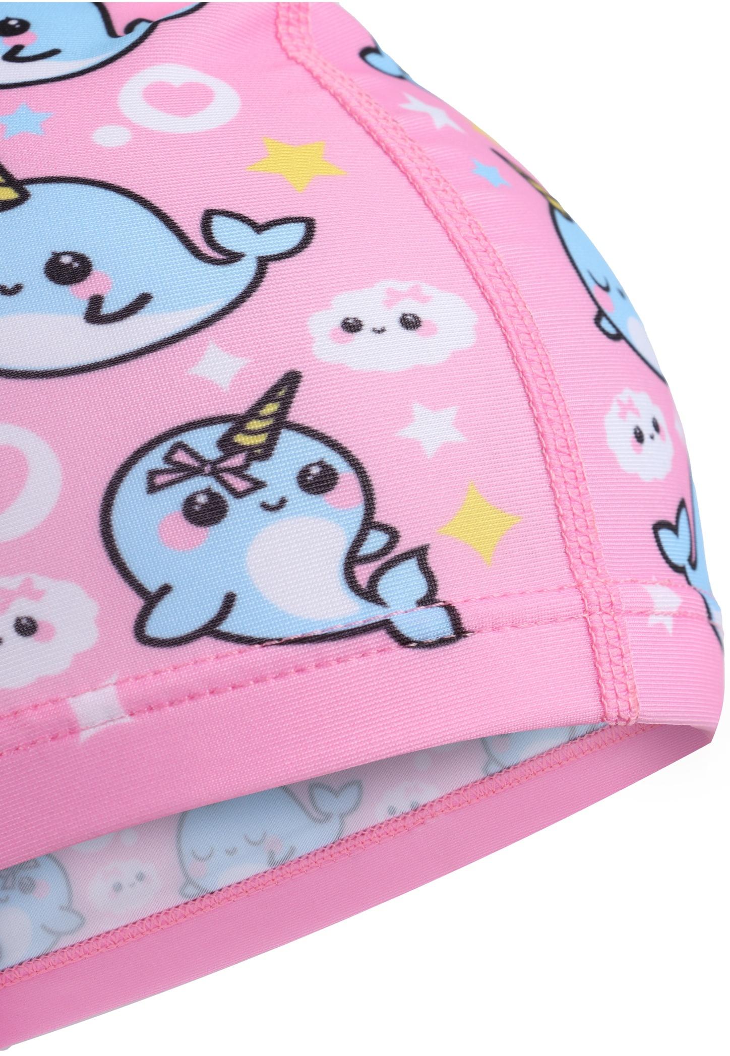 Шапочка для плавания детская ONLYTOP «Нарвалы», тканевая, обхват 46-52 см