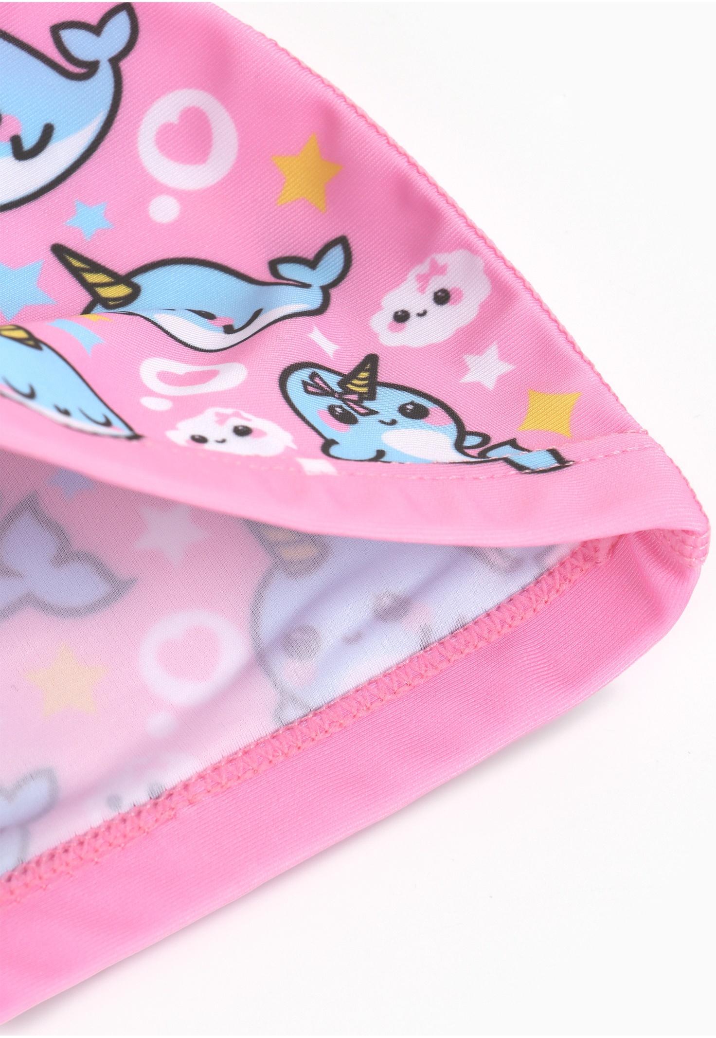 Шапочка для плавания детская ONLYTOP «Нарвалы», тканевая, обхват 46-52 см