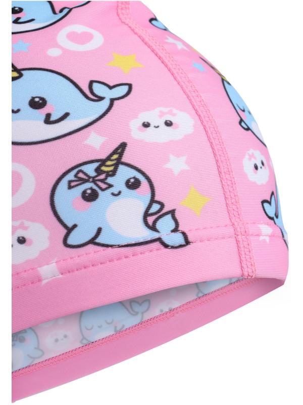 Шапочка для плавания детская ONLYTOP «Нарвалы», тканевая, обхват 46-52 см