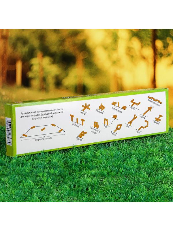 Игра «Городки», биты 2 шт. 49×2.5 см, городки 10 шт. 9×2.5 см