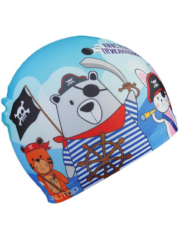Шапочка для плавания детская ONLYTOP «Пираты», тканевая, обхват 46-52 см