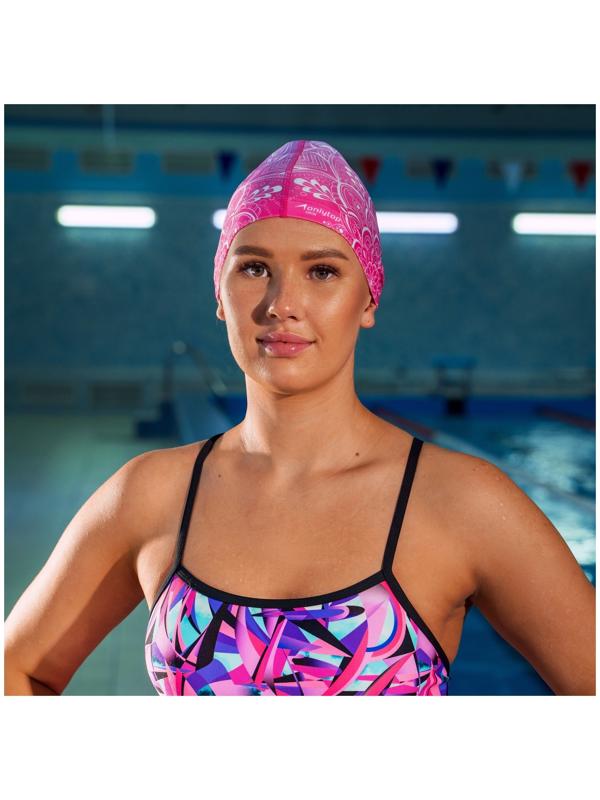 Шапочка для плавания взрослая ONLYTOP Swim, тканевая, обхват 54-60 см