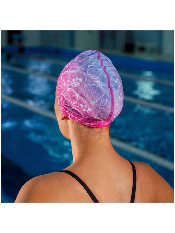Шапочка для плавания взрослая ONLYTOP Swim, тканевая, обхват 54-60 см