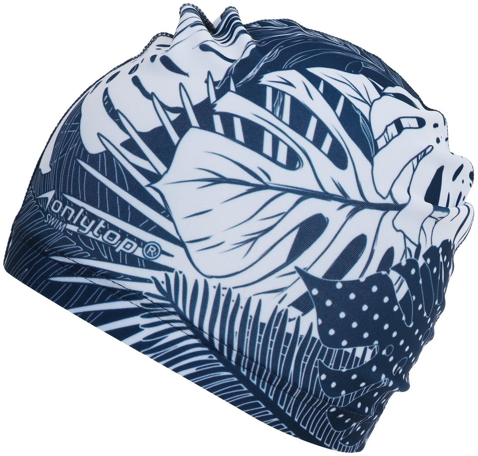 Шапочка для плавания взрослая ONLYTOP Swim «Тропики», тканевая, обхват 54-60 см